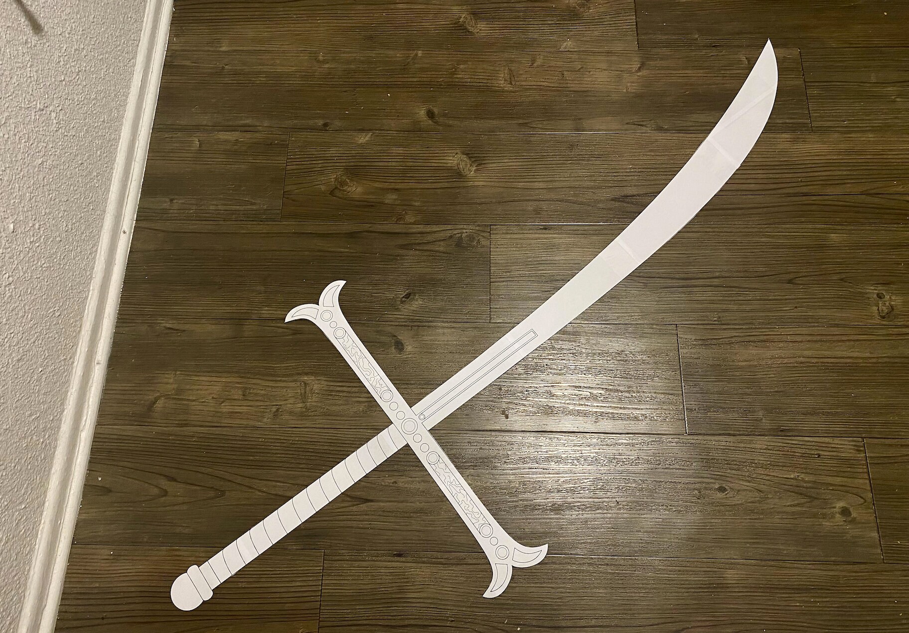 Mihawk Patterns Yoru Mihawk Black Blade Sword Pattern: One Piece Cosplay Prop (digital ...