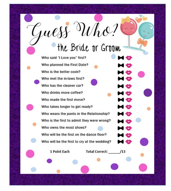 items-similar-to-guess-who-bride-or-groom-bridal-shower-game