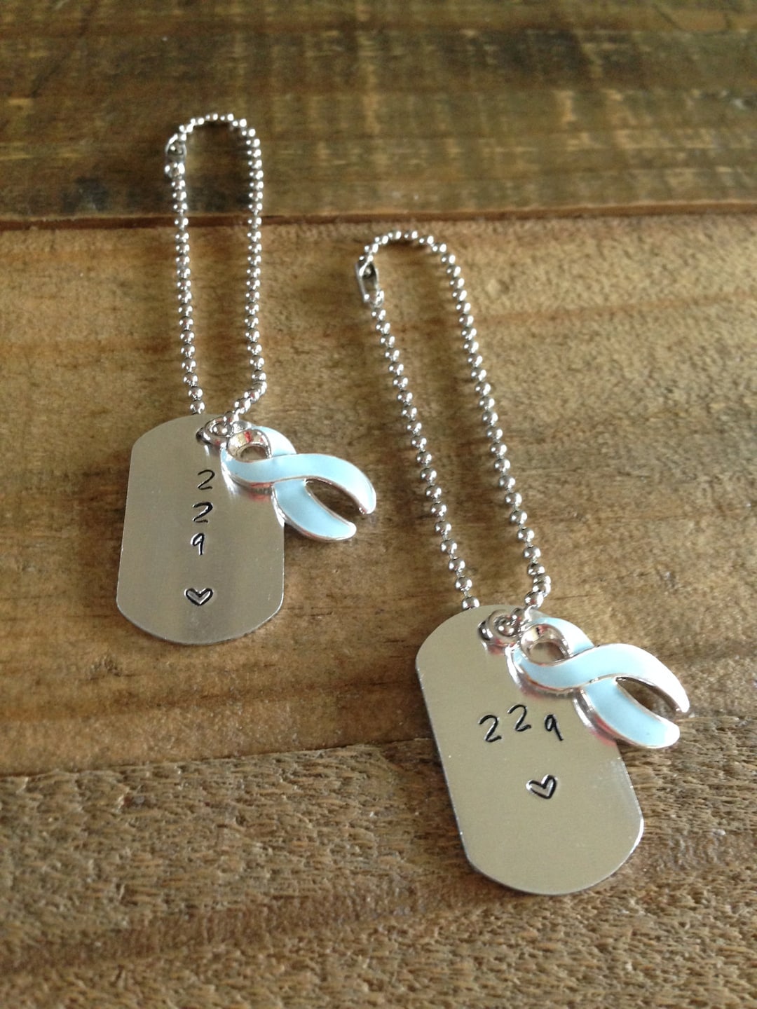 22q Love Dog Tag Key Chain - Etsy