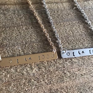 1 in 100 Bar Necklace