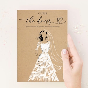 Guess the Dress Bridal Shower Game: Printable Wedding Activity