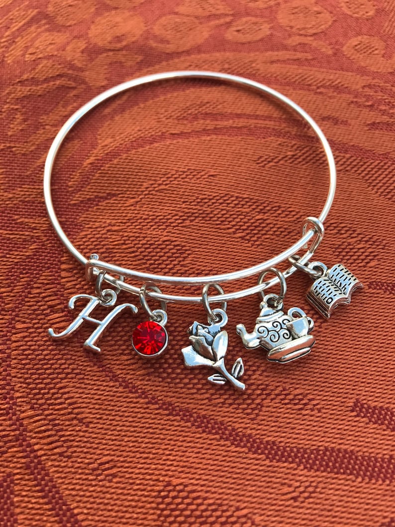 Beauty and the Beast Bangle Bracelet C242 Personalized | Etsy