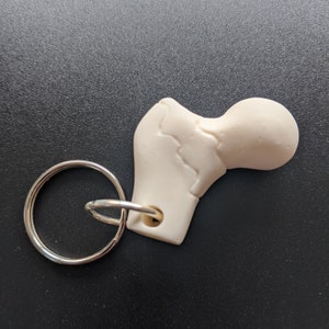 Anatomical Femur key ring keychain feat. common fractures medicine medical orthopedic gift anatomy bone surgery surgeon image 2