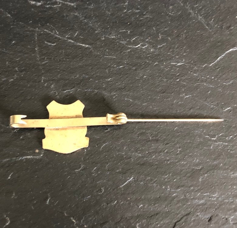 Pince à cravate pour homme en or jaune 14 carats, Pas de