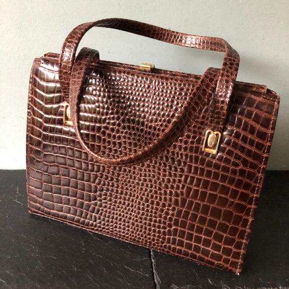 Leather Kelly bag. Vintage Garfield bag.