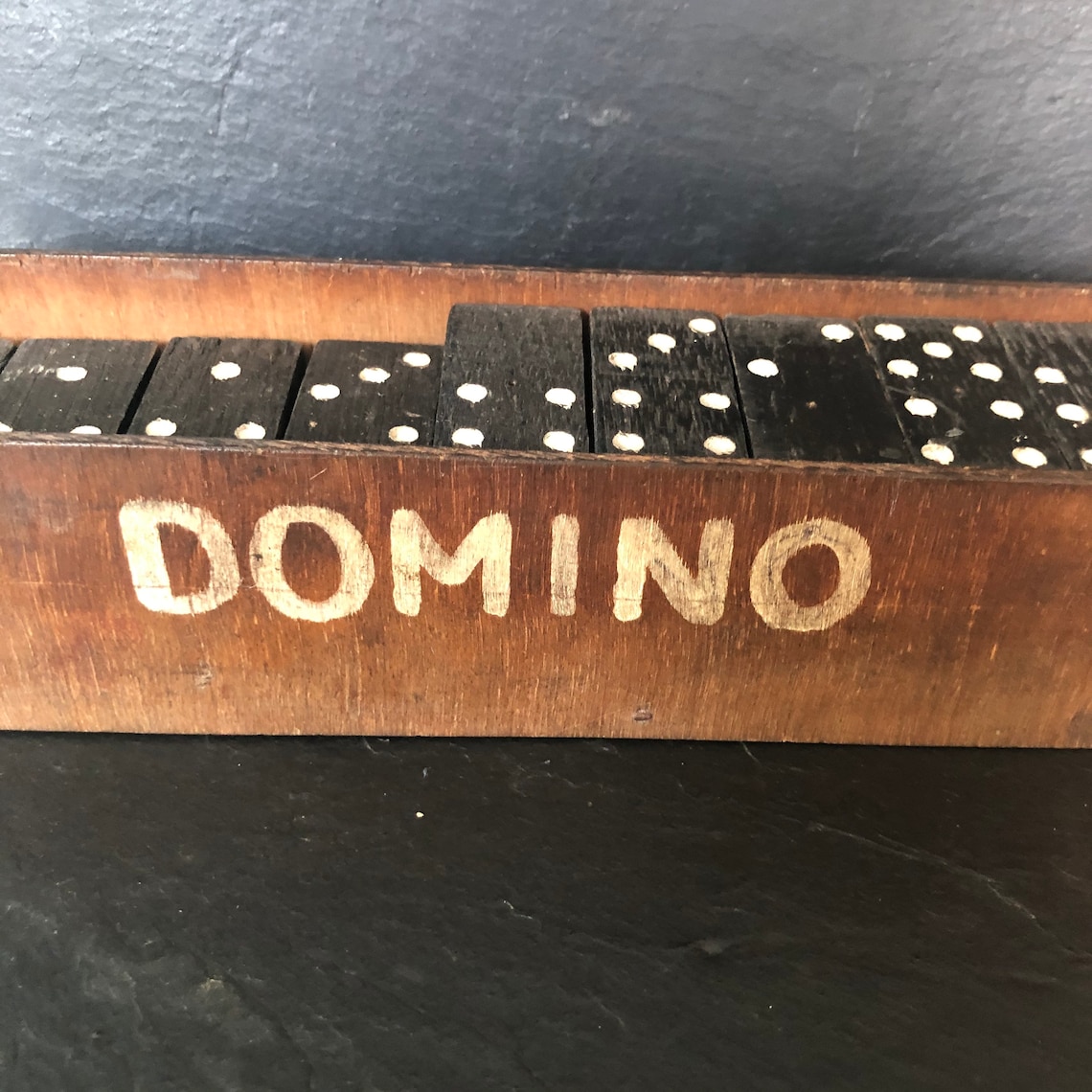 Vintage Dominoes. Handmade Wooden Domino Box. Handmade Wooden - Etsy