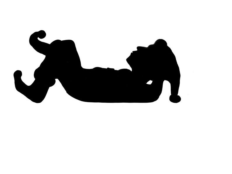 Resting Elf Silhouette Cut-out Outline Digital Download - Etsy