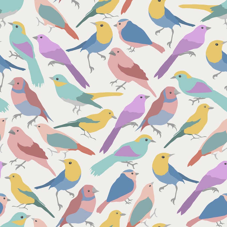 Self Adhesive Removeable 504 Wallpaper Roll Colorful Bird Wallpaper Birds Wallpaper Removable Wallpaper Peel and Stick Wallpaper