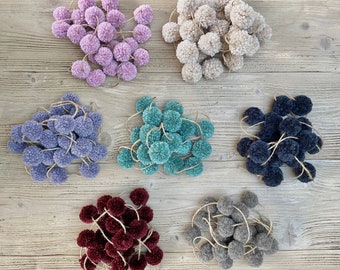 Handmade Wool Pompom Garland - 2 Meters