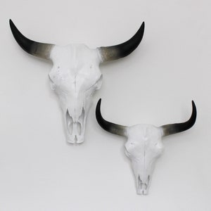 Beautiful Hand Painted Faux Cow Skull with Copper Mandala 3 sizes available image 6