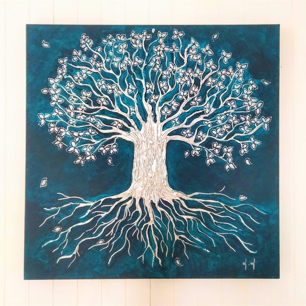 Tableau en relief, décoration murale, 'Arbre de vie'