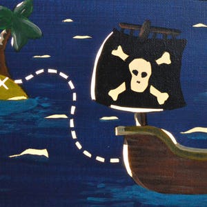 Tableau lumineux LED, décoration murale chambre d'enfant 'Bateau de pirate' image 5