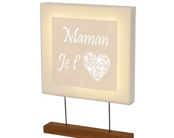 Led square canvas with customizable message and support