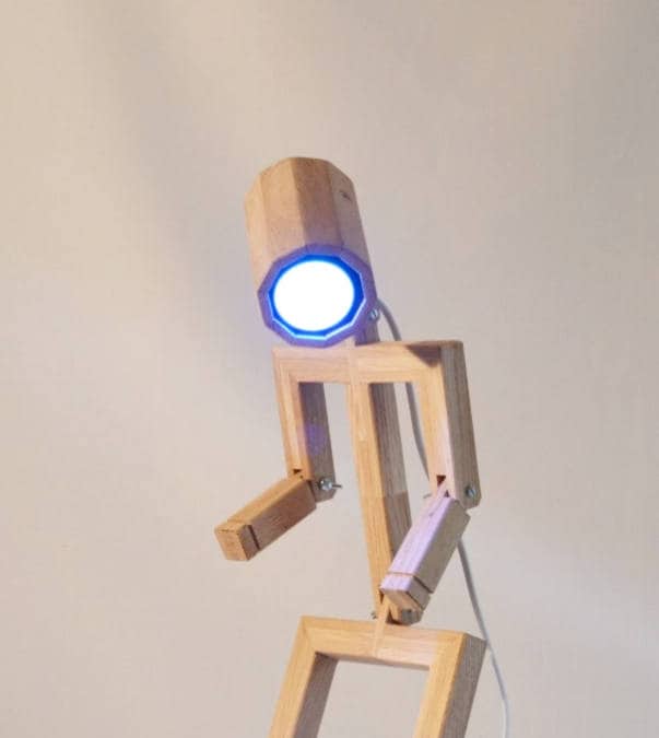 Articulated Design Lamp Madame Made From Recycled Wood Articulated Design Lamp Madame Made, Lamps Made From Reclaimed Wood