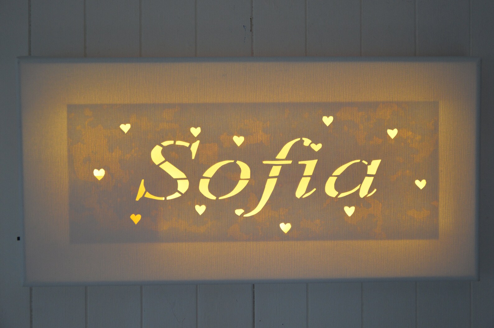Led Canvas Art Name or Word Customizable Wall Decoration Etsy