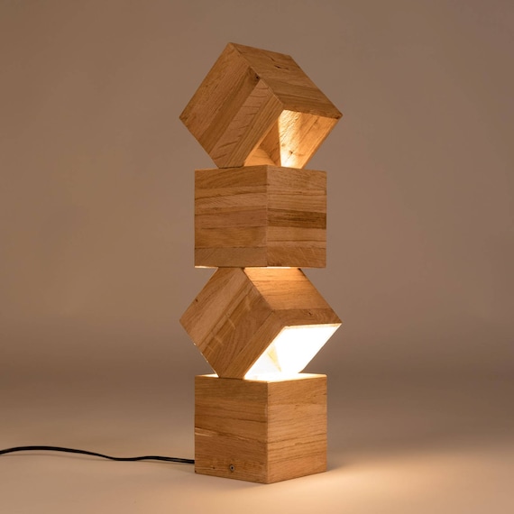 Manifesteren verhaal recept Danquen Handmade Wooden Design Floor Lamp - Etsy