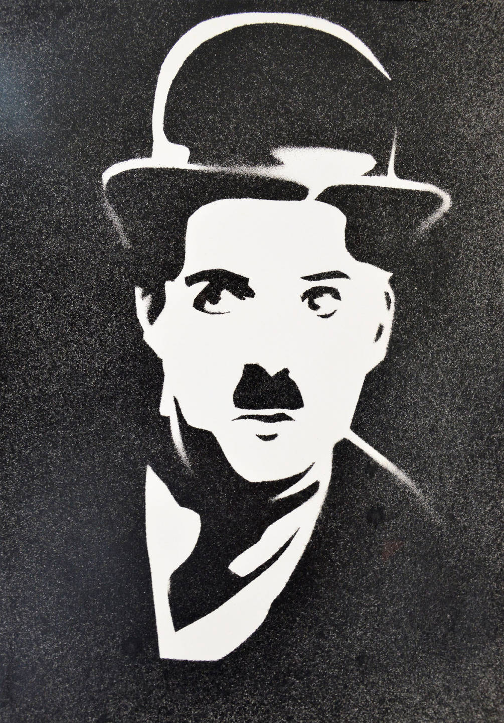 Charlie Chaplin Bomb Stencil Portrait Charlie Chaplin Bomb Stencil Portrait