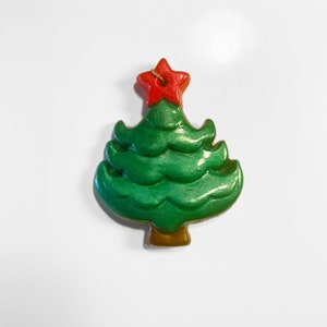 Tree With Star Christmas Tree Ornament - Hand Painted