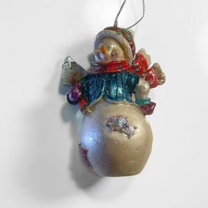 A 3D Snowman Tree ornament.