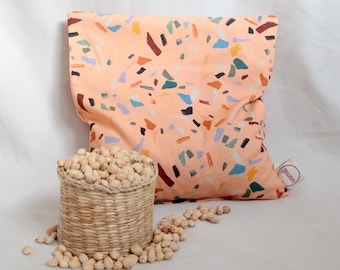 Cherry Stone Pillow "Terrazzo" - Reusable / Microwaveable / Heat Pack / Heating Pad / Wheat bag  / Hot water bottle / Neckwarmer