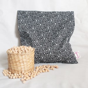 Cherry Stone Pillow "Scribble" - Microwavable / Heat Pack / Heating Pad / Wheat bag  / Hot water bottle / Ecofriendly / Black & white