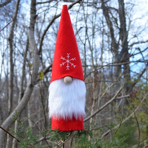 Gnome Christmas Tree Topper Tree Topper Felt Tree Topper Etsy