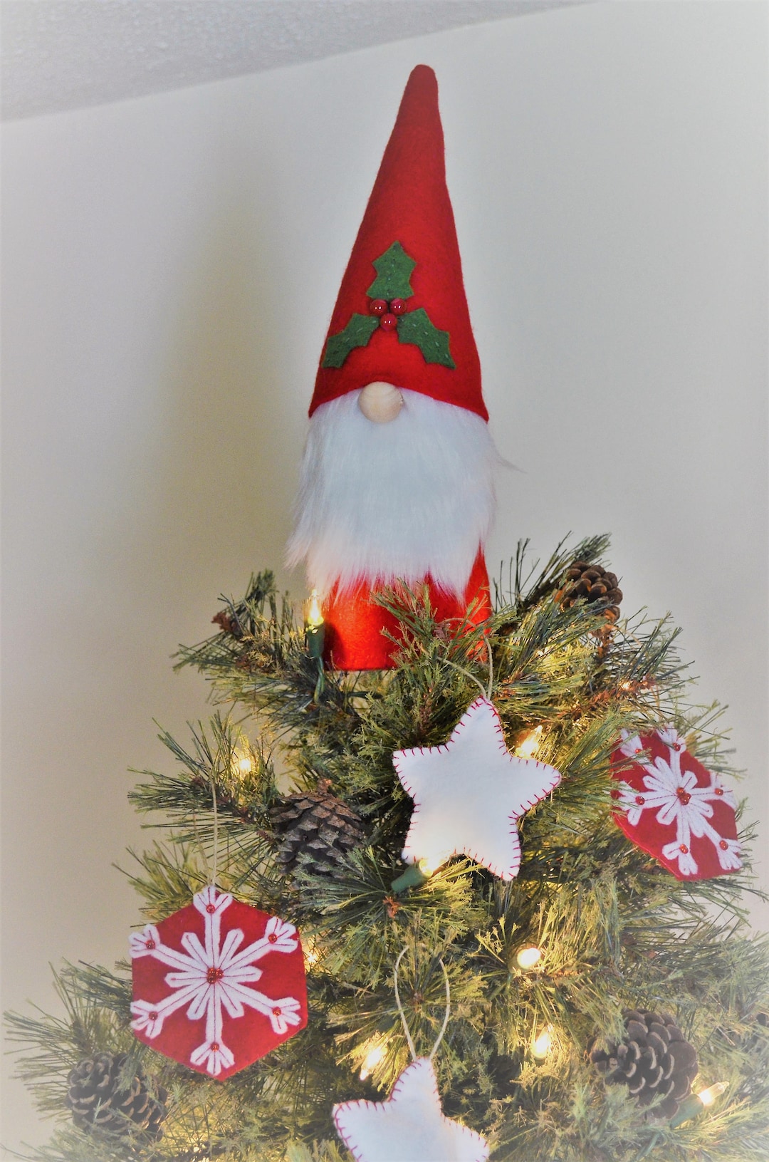 Gnome Christmas Tree Topper Etsy