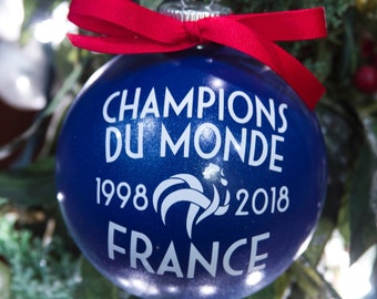 France Champions Du Monde 2018 1998 Décoration de Noël (World Cup Christmas Ornament)