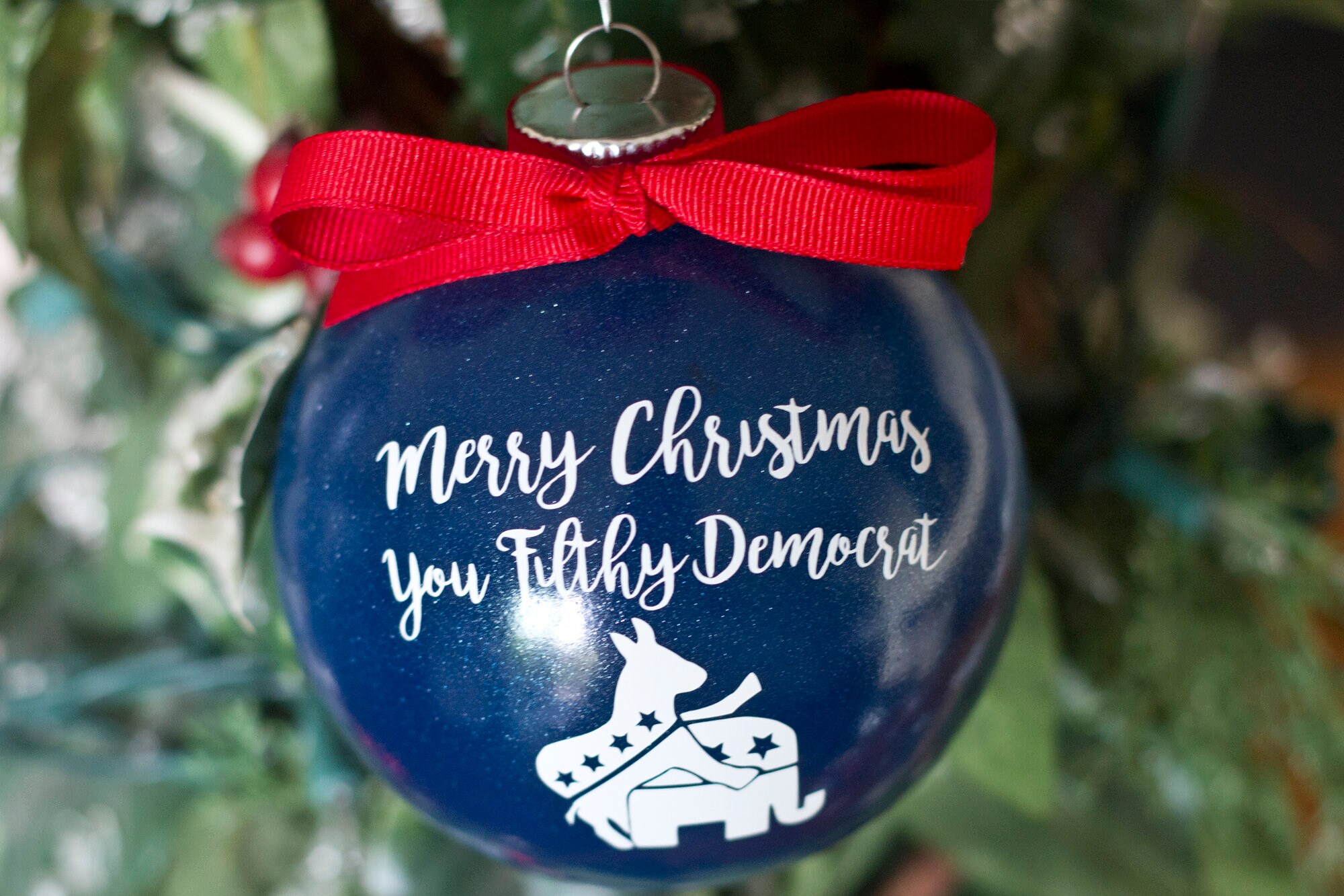 Democrat Christmas Ornament 