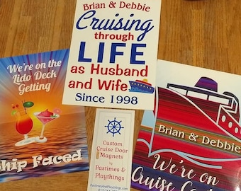 Personalized Cruise Ship Magnetic Stateroom Door Sign