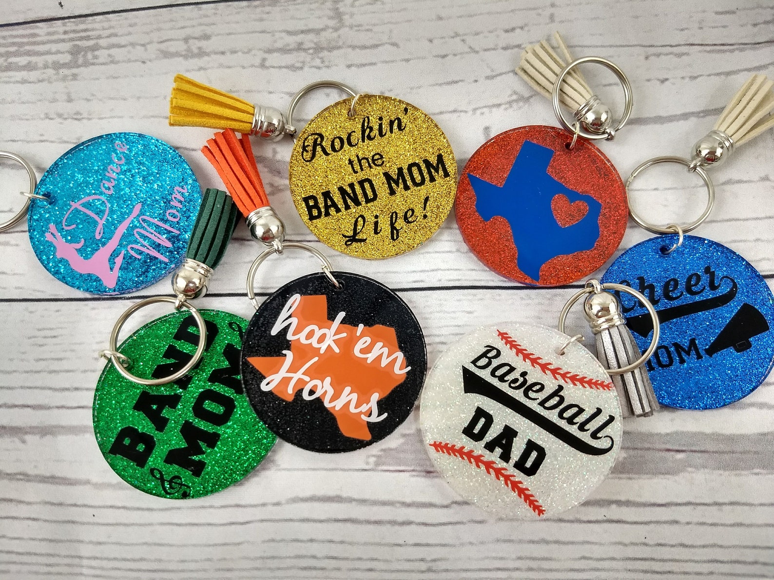 Class of 2020 2021 2022 2023 Glitter Keychain with Tassel in Etsy