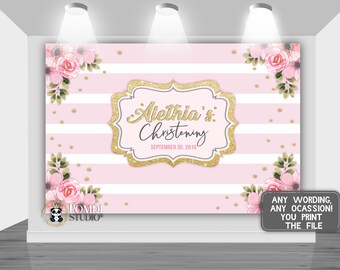 Christening Backdrop Etsy