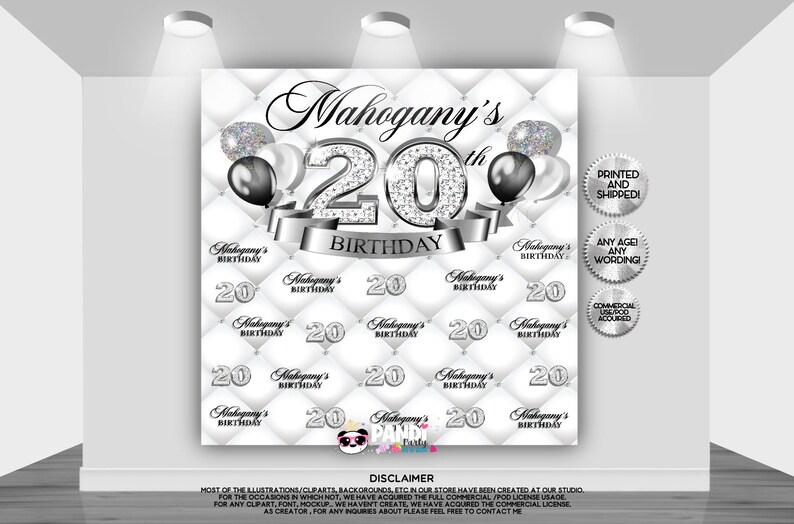 FREE Standard Shipping to the Us- Express Upgrade PRINTED /& SHIPPED Backdrop Step and Repeat Birthday Milestone Party Printed on Vinyl