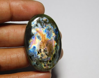 A++ Very Rare! Purple Labradorite Spectrolite Cabochon