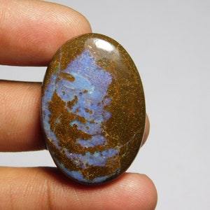 Natural Boulder Opal Gemstone Gorgeous Boulder Opal Cabochon Gemstone Excellent Quality Boulder Opal Loose stone 41Cts.34X23mm image 6