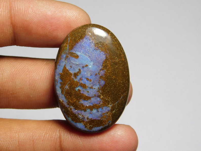 Natural Boulder Opal Gemstone Gorgeous Boulder Opal Cabochon Gemstone Excellent Quality Boulder Opal Loose stone 41Cts.34X23mm image 6