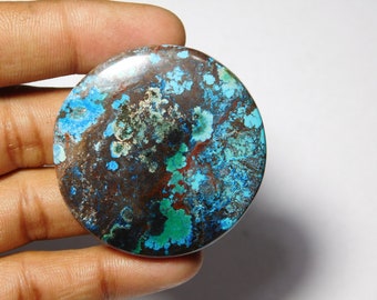 Natural Shattuckite Cabochons, Shattuckite Gemstone, Shattuckite loose stone 159Cts.(46X46mm)