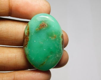 Beautiful Chrysoprase Cabochons,Gemstone,Loose stone Top Quality handmade Chrysoprase Cabochons 100%Natural Loose stone 52Cts. (35X24)mm.