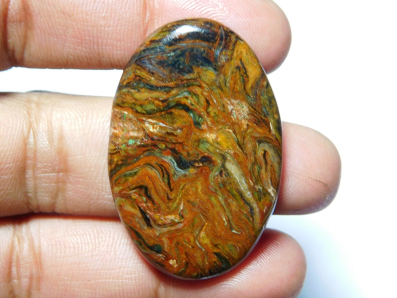Pietersite Gemstone,Natural Pietersite Cabochon,Top Quality Pietersite loose stone 74Cts. mm 45X29 AAA Rare
