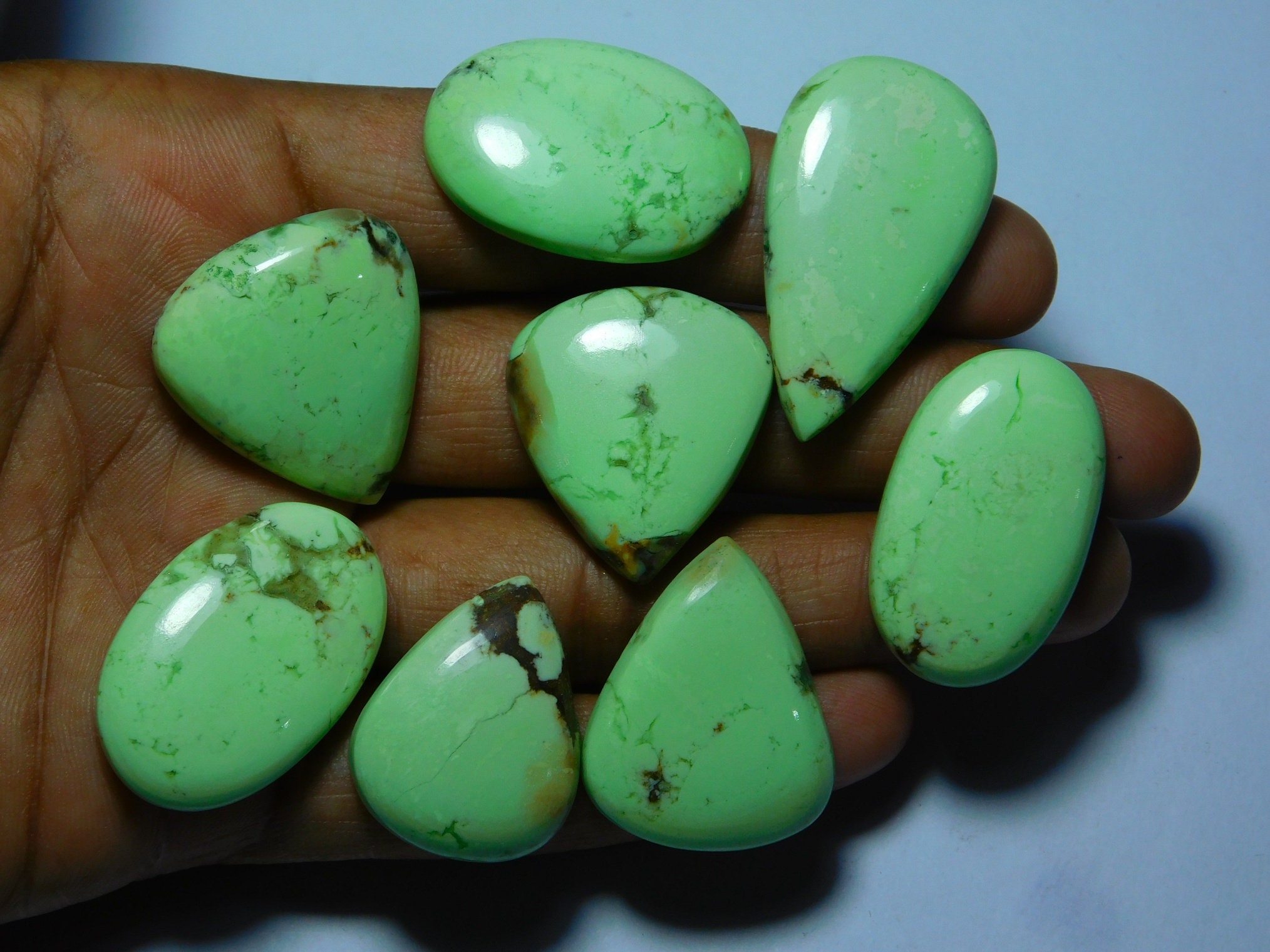 Lemon Chrysoprase Gemstone Cabochon Use For All Silver Jewelry Making 39X15X5 mm Rectangular Shape Loose Chrysoprase AAA Quality 31 CRT
