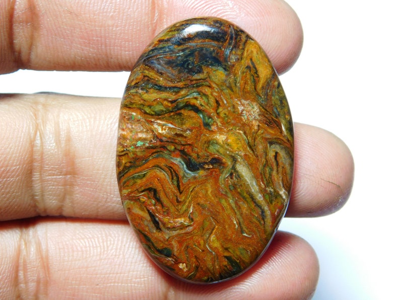 Pietersite Gemstone,Natural Pietersite Cabochon,Top Quality Pietersite loose stone 74Cts. mm 45X29 AAA Rare
