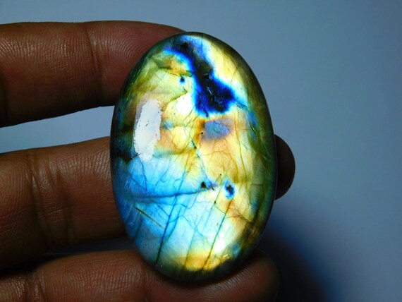 Gorgeous Purple color Flasy Fire Labradorite Spectrolite Gemstone 76Cts ...