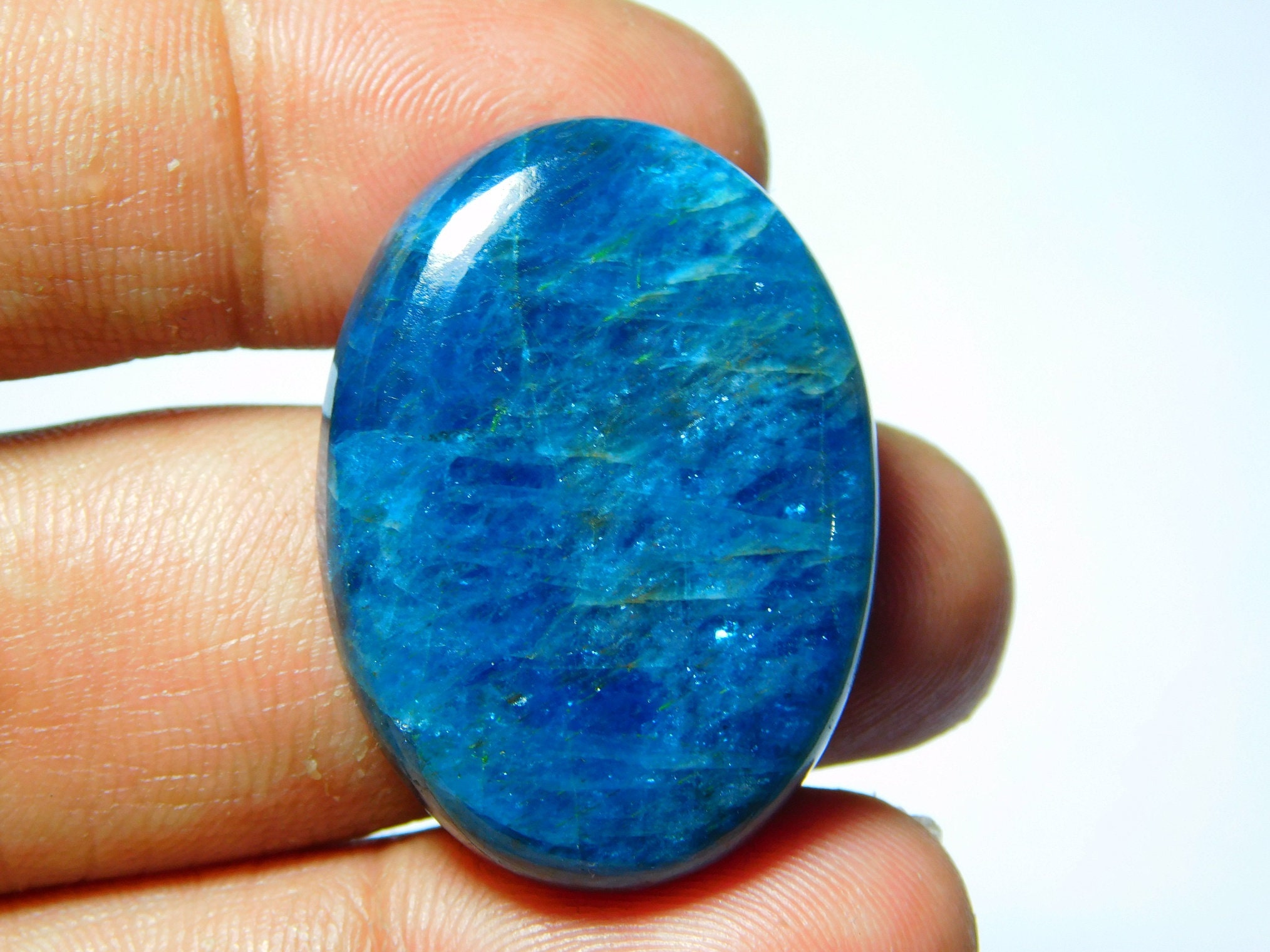 Natural Apatite Gemstone Apatite Cabochonshand Polished Etsy UK