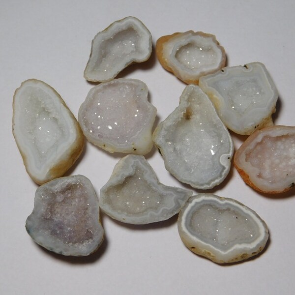 10 Pcs. Natural Agate Slice Druzy Lot Cabochons Amazing Quality Agate Slice Gemstone Top Grade Hand Polished Agate Slice Loose Stone 174Cts.