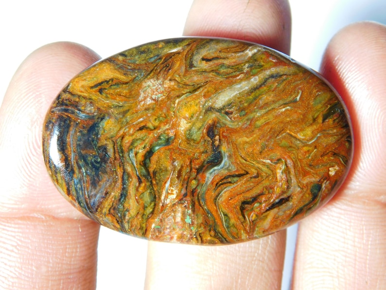 Pietersite Gemstone,Natural Pietersite Cabochon,Top Quality Pietersite loose stone 74Cts. mm 45X29 AAA Rare