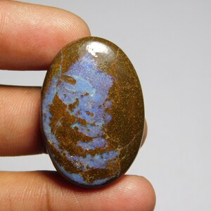 Natural Boulder Opal Gemstone Gorgeous Boulder Opal Cabochon Gemstone Excellent Quality Boulder Opal Loose stone 41Cts.34X23mm image 4