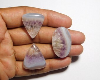 3  Pcs Lot! Natural Amethyst Cabochons Amazing Quality Amethyst Gemstone Top Quality Amethyst loose stone Lot 100% Natural 86Cts.