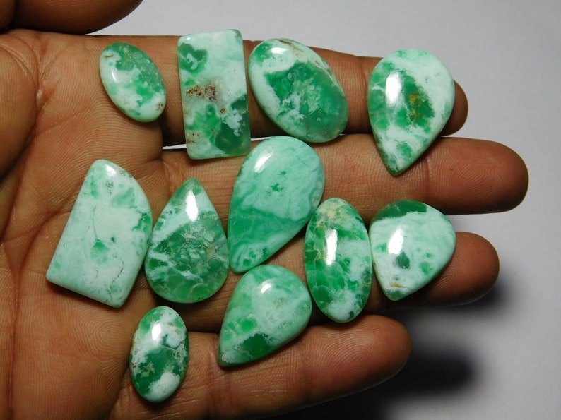 11pcs.Top Quality Green Opal lot Natural Green Opal lot Gemstone,Green Opal Loose Stone,Fine Polish Green Opal Semi precious 150Cts.