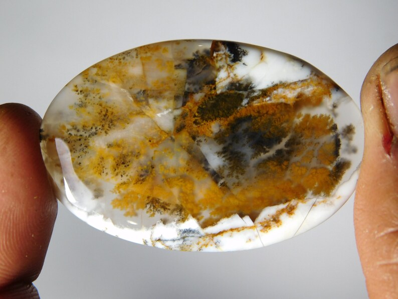 45X29 Natural Dendritic moss agate Cabochons Top Quality Dendritic moss agate Loose Gemstone Dendritic moss agate semi precious 45cts. MM