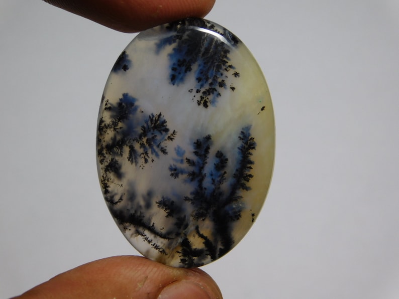 Natural Dendritic moss agate Cabochons Top Quality Dendritic moss agate Loose Gemstone Dendritic moss agate semi precious 33cts. 35X25 MM